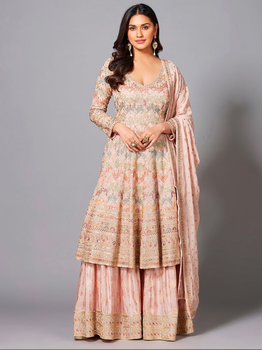 Light Pink Sharara Suit