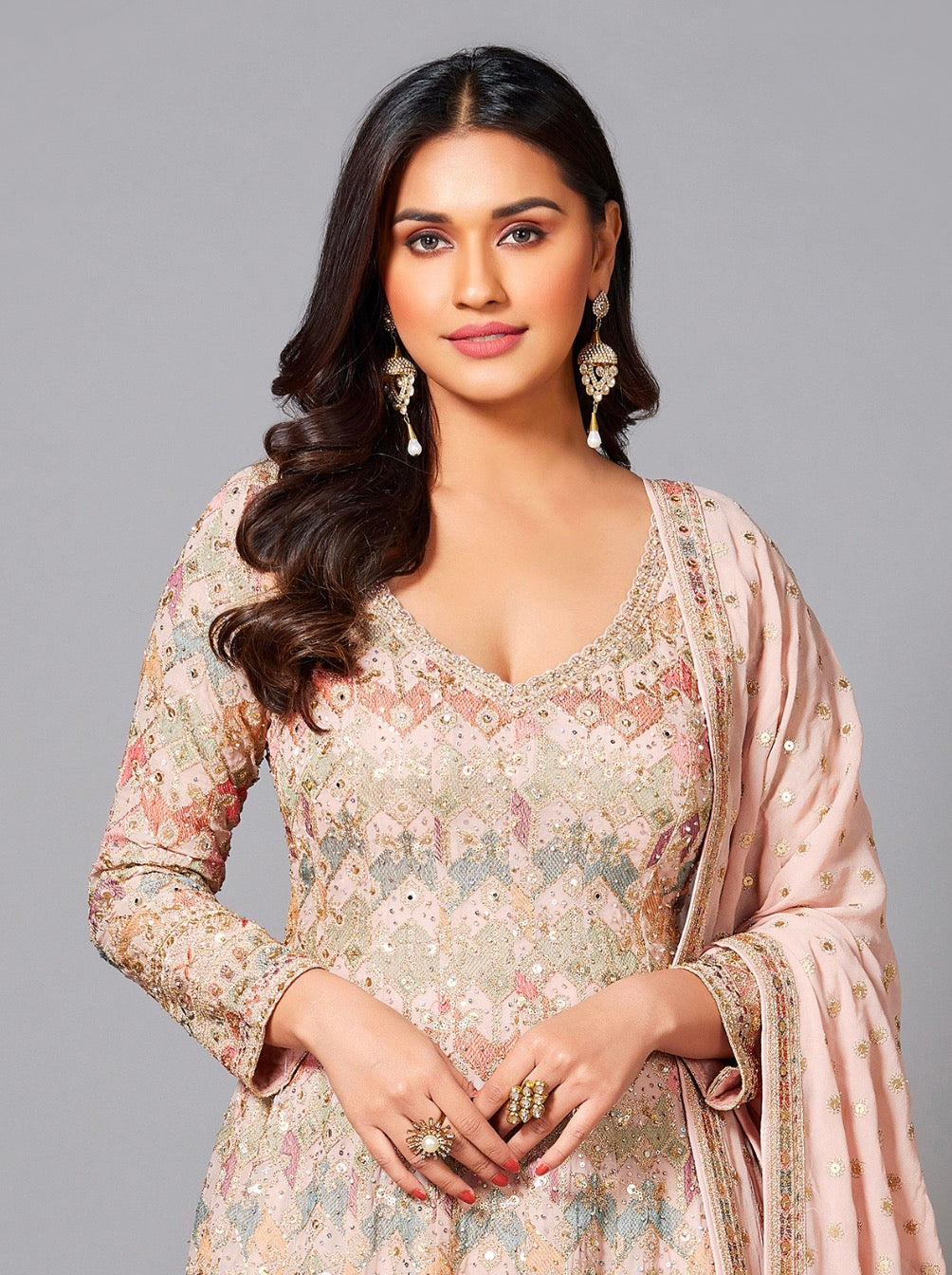 Light Pink Sharara Suit