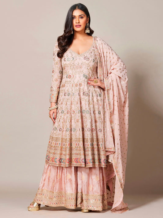 Light Pink Sharara Suit