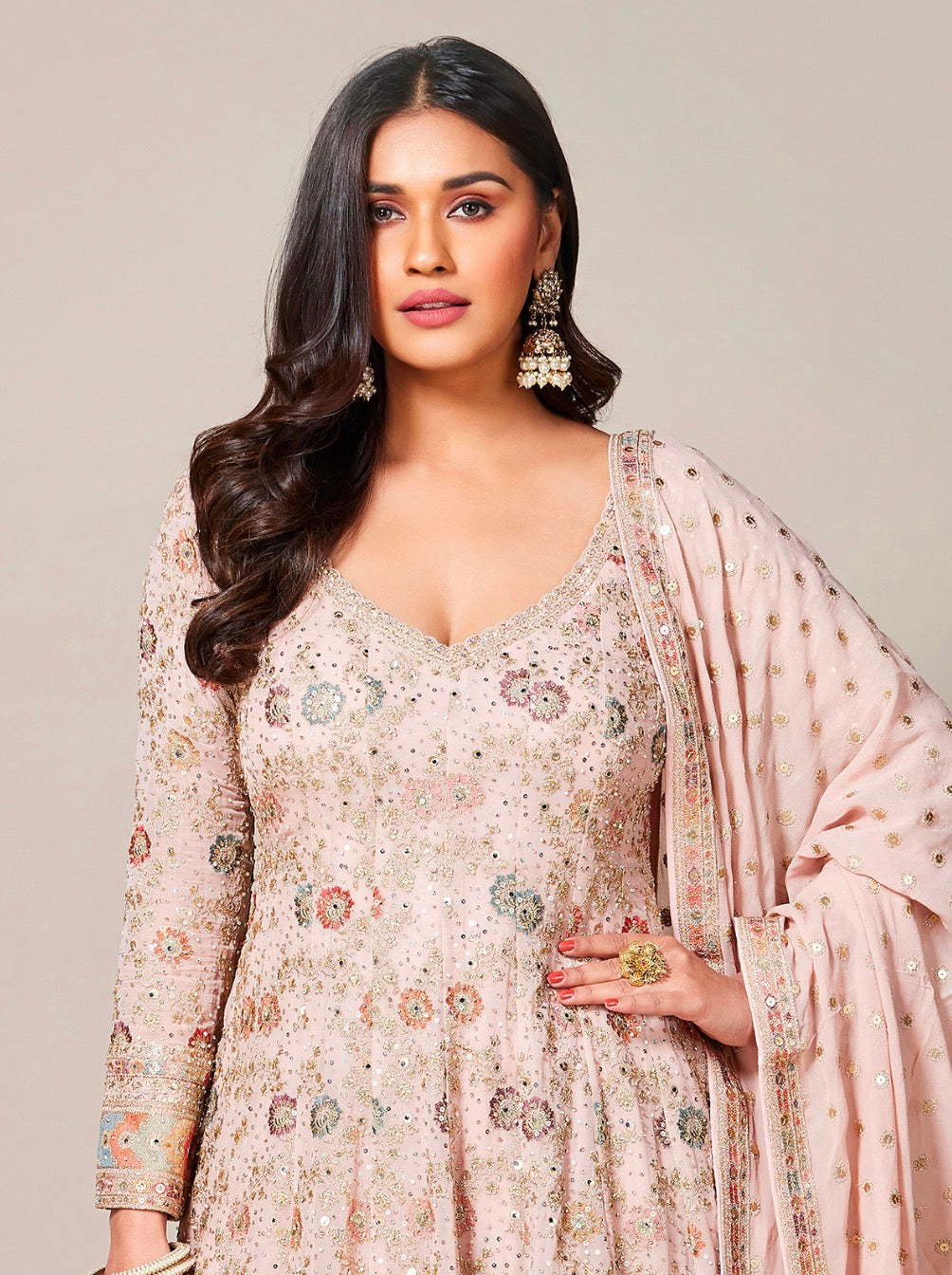 Light Pink Sharara Suit