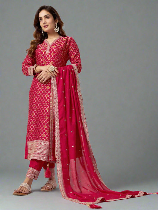 Maroon Salwar Suit