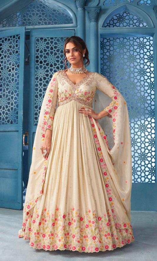 Beige Anarkali Suit