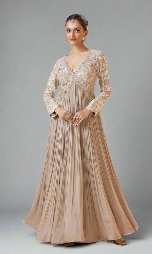 Beige Anarkali Suit