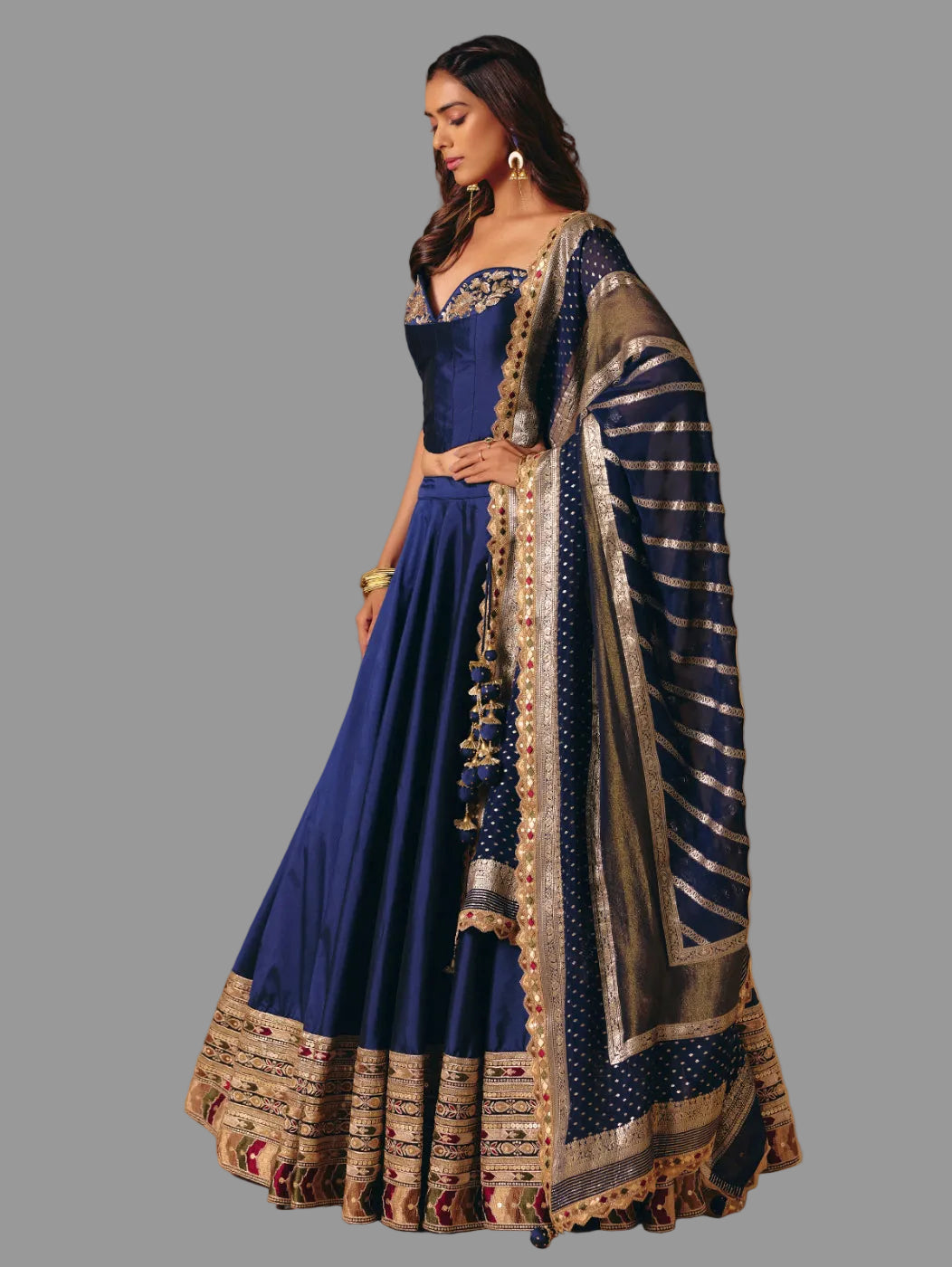 Navy Party Wear Lehenga Choli