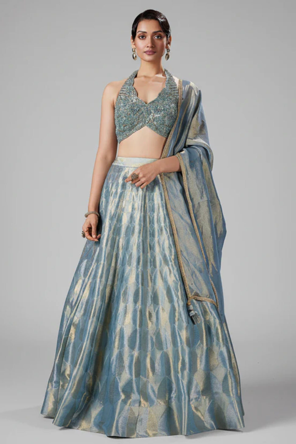 Sky Blue Lehenga Choli