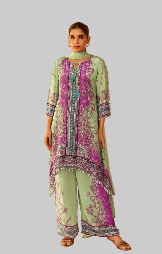 Pista Green Palazzo Suit