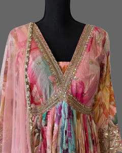 Multi Color Anarkali Suit