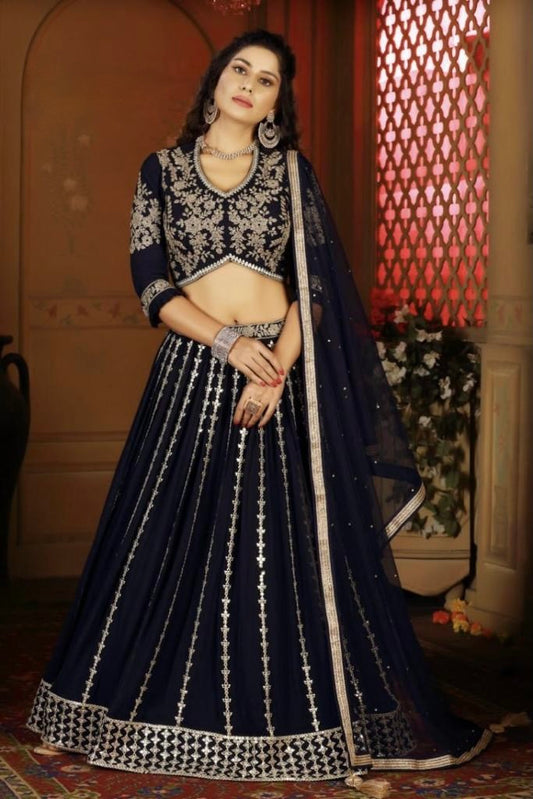 Navy blue Lehenga Choli