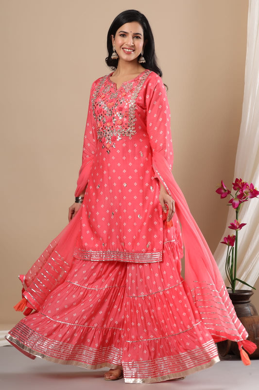 Pink Sharara Suit