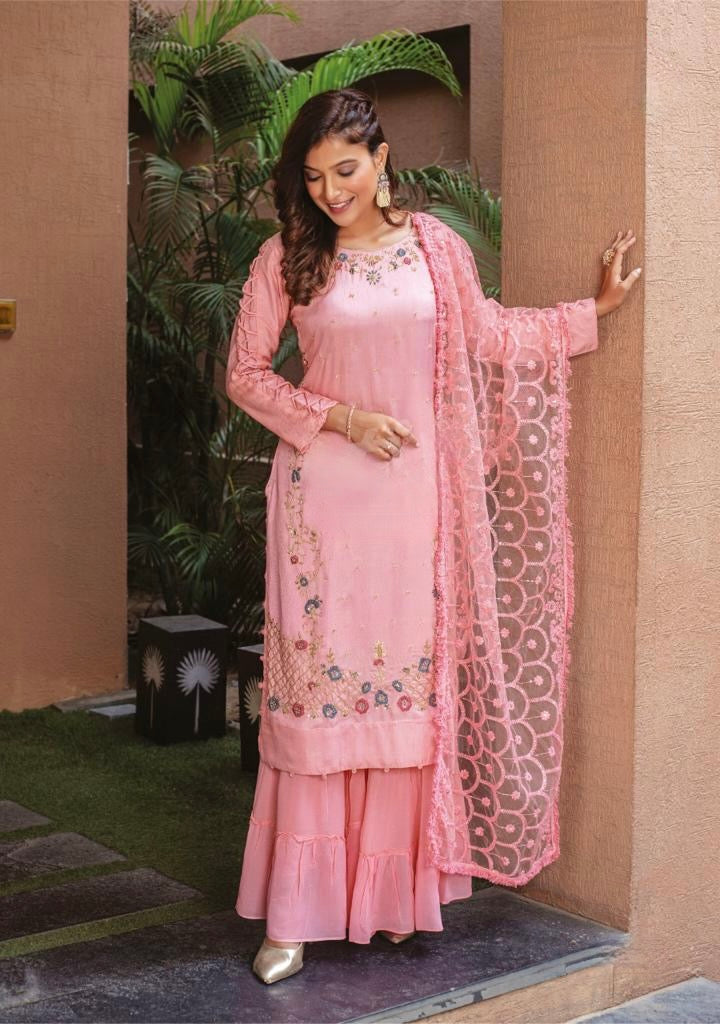 Pink Sharara Suit