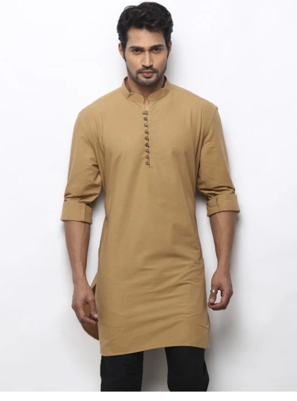 Beige Mens Kurta