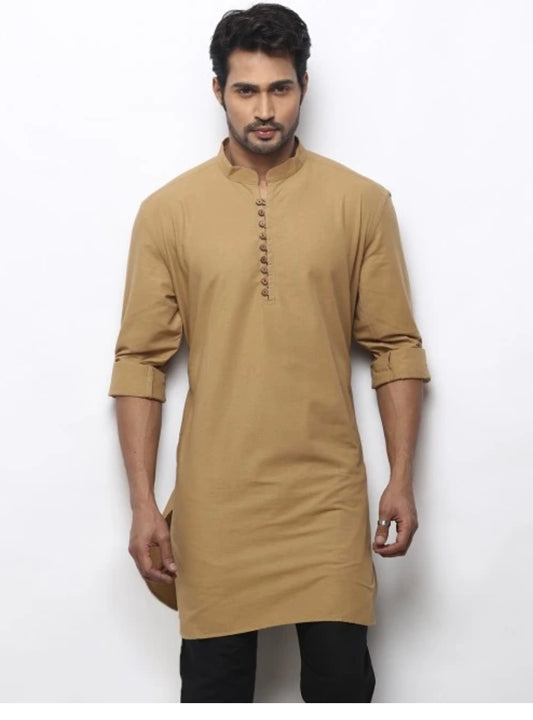 Beige Mens Kurta