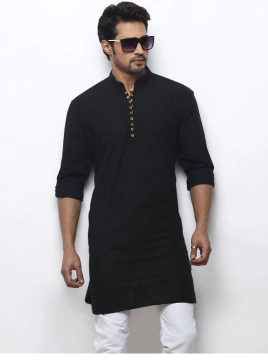 Black Mens Kurta