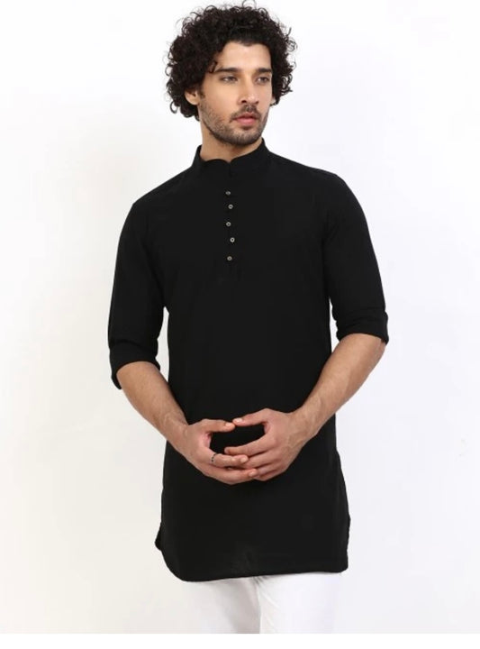 Black Mens Kurta