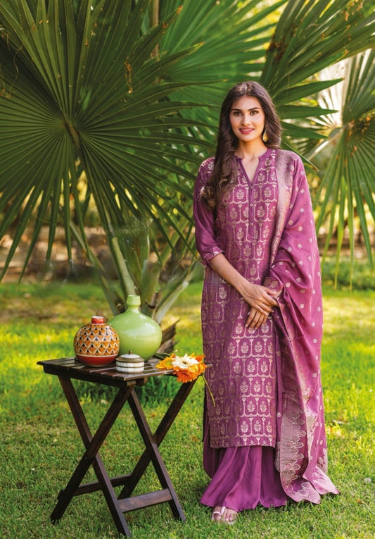 Purple Sharara Suit