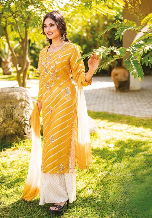 Yellow Sharara Suit