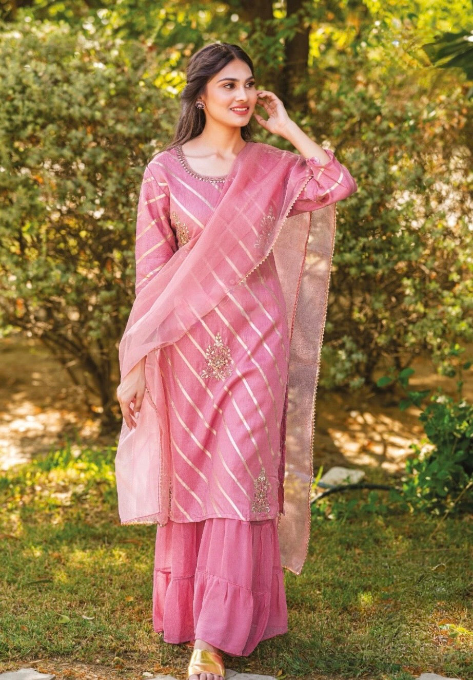 Pink Sharara Suit