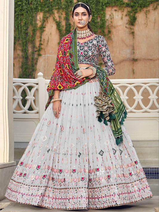 Light Gray Wedding Wear Lehenga Choli