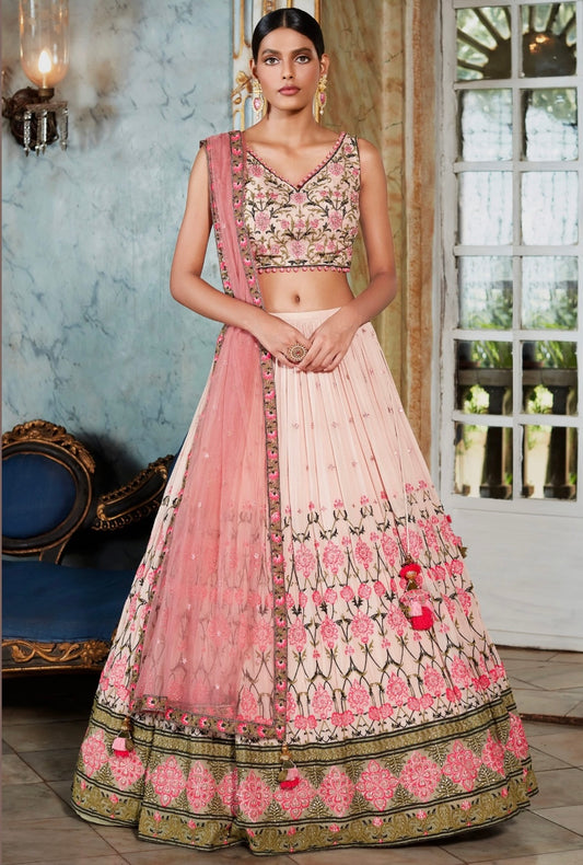 Pink Wedding Wear Lehenga Choli