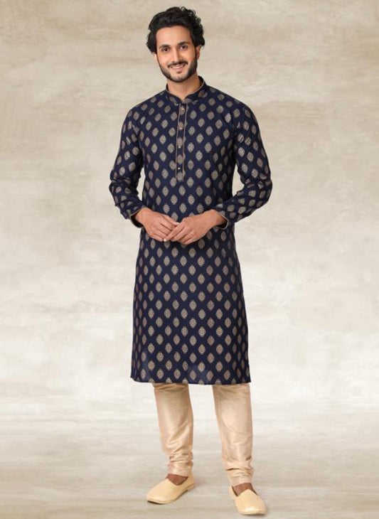 Navy Blue Kurta Pajama