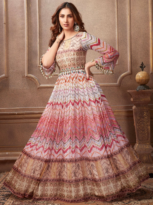 Multi Color Anarkali Suit