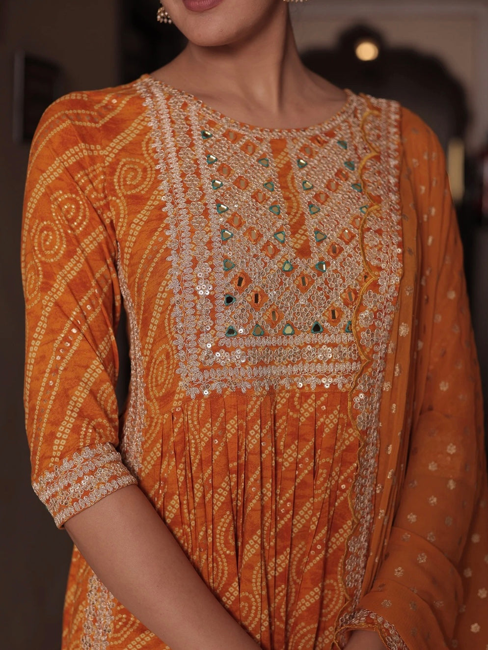 Mustard Yellow Salwar Pant Suit