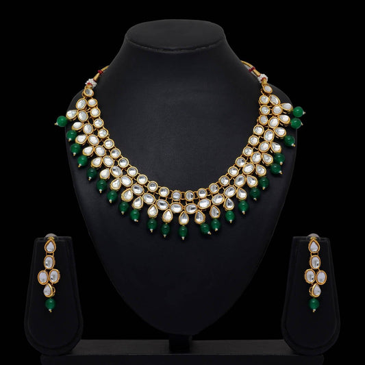 Kundan Green Necklace