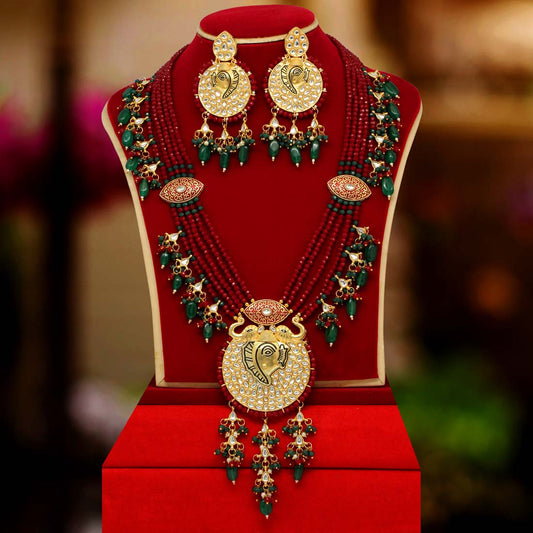 Red Meenakari Necklace