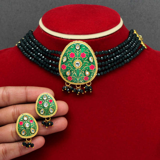 Green Meenakari Necklace